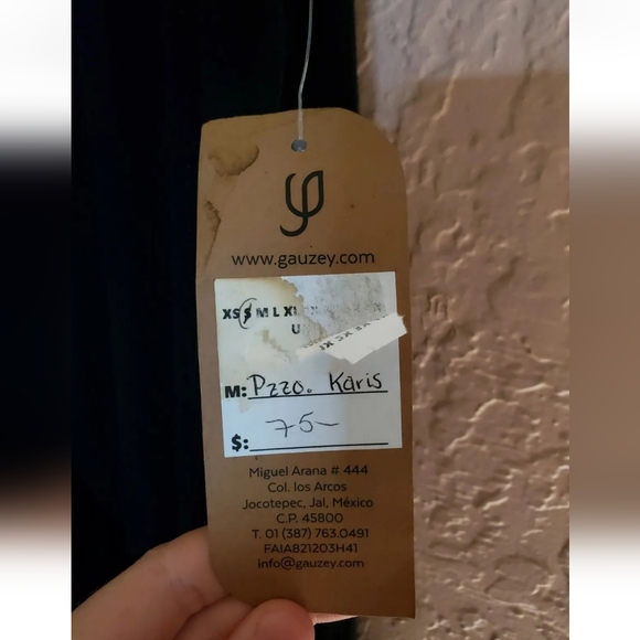 Gauzey Black 100% Cotton Sleeveless Jumpsuit w/ Pockets Small NWT - Picture 6 of 6